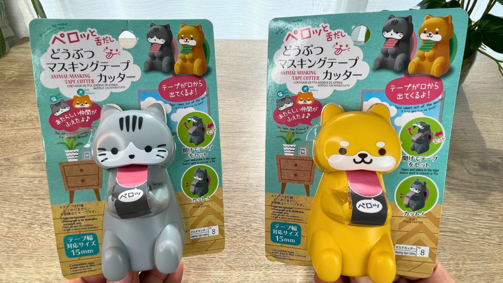 ダイソーのどうぶつマスキングテープカッター（犬／猫）